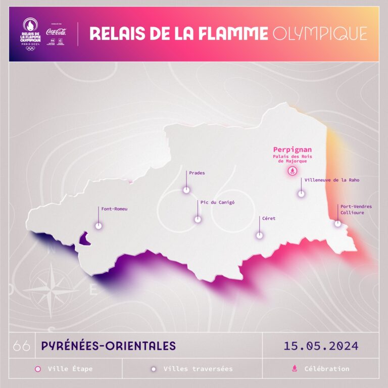 Paris2024 CARTE RELAIS FLAMME OLY 66 PYRENEES ORIENTALES FR carre 768x768